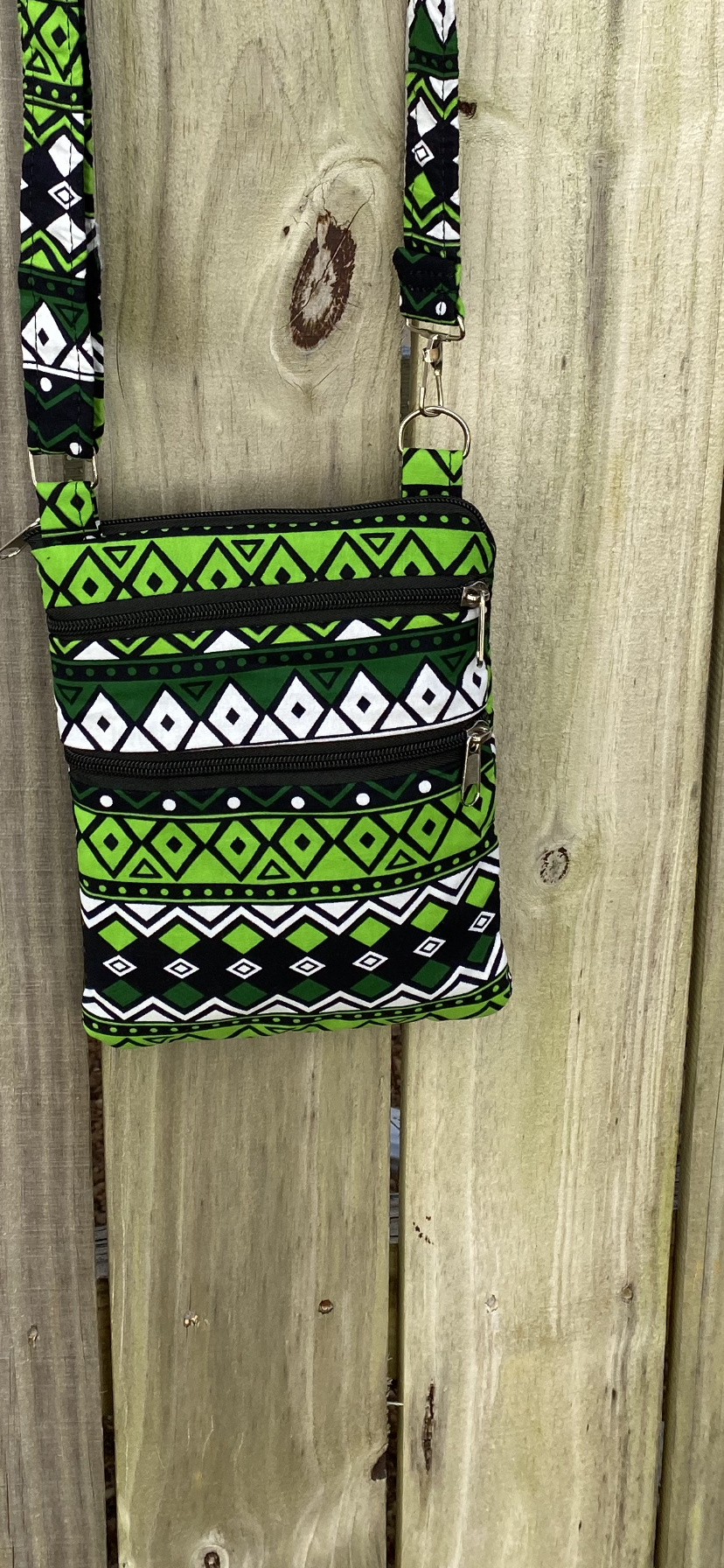 Green/White Crossbody Bag