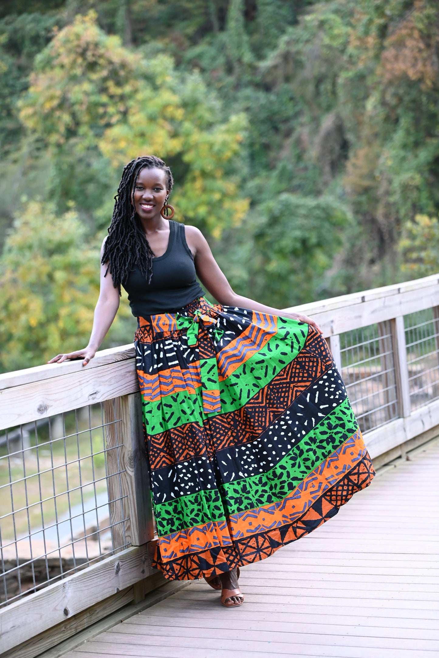 Yellow/Green Ankara Skirt