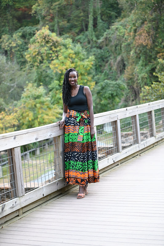 Yellow/Green Ankara Skirt