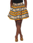 Yellow/White Short Ankara Skirt