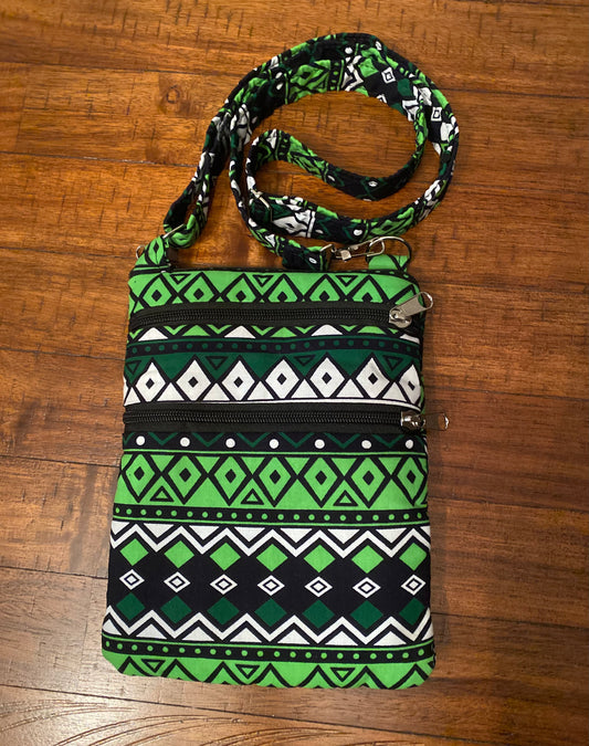 Green/White Crossbody Bag
