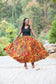 Black and Orange Ankara Skirt