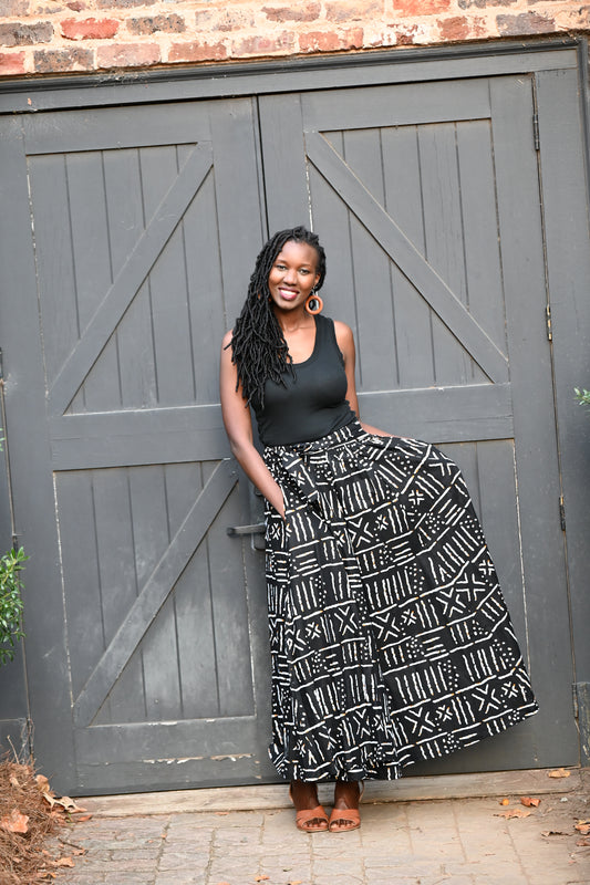 Black & White Maxi Skirt