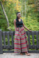 Red/White/Black Maxi Skirt