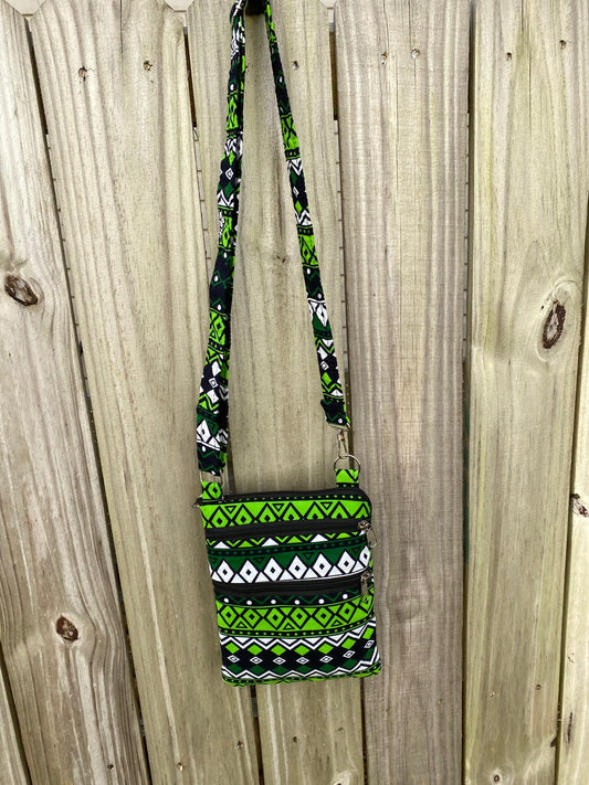 Green/White Crossbody Bag