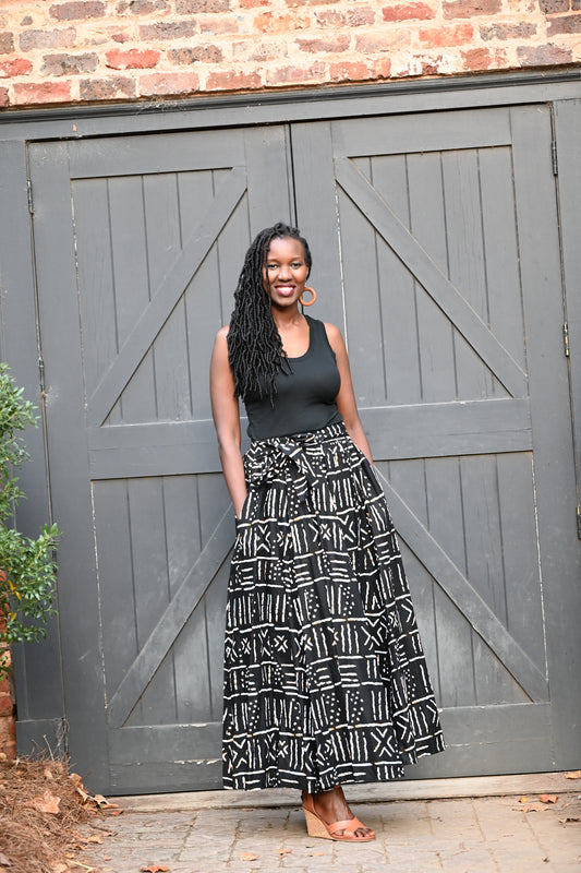 Black & White Maxi Skirt